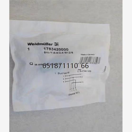 全新魏德米勒Weldmuller插头SAI-Y-4-4/2-4M12/8货号1783420000