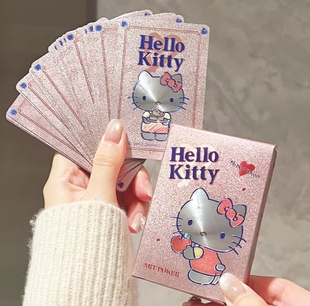 哈喽kitty扑克牌土豪金PVC防水高颜值纸牌掼蛋专用朋友聚会桌游