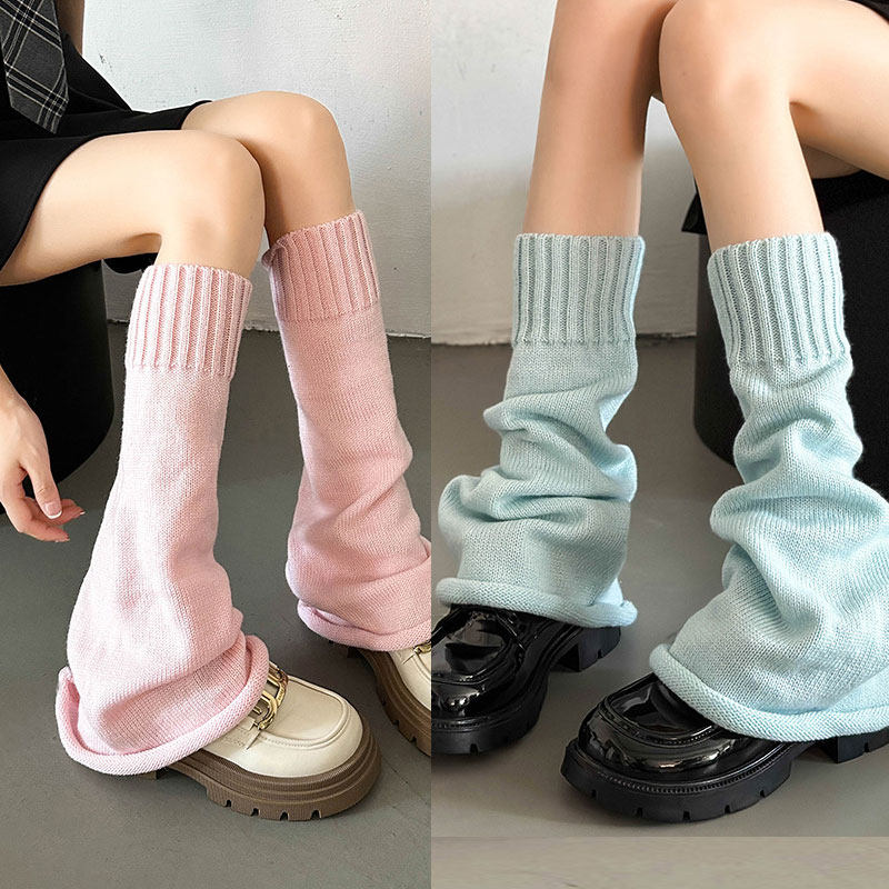 春秋纯色腿套女堆堆袜针织喇叭型阔腿袜套y2k亚文化日系小腿袜JK,女士内衣/男士内衣/家居服,中筒袜,淘宝优惠券,粉丝福利购,淘宝优惠卷