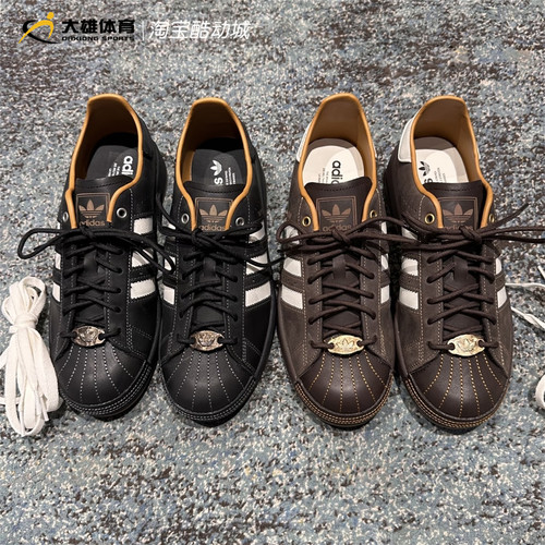 Adidas三叶草26年春季复古做旧贝壳头运动休闲板鞋 KI6590 HP7108