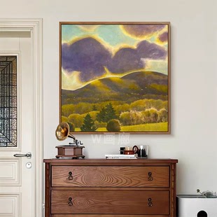 《云程万里》中古风客厅装饰画文艺复古餐厅卧室挂画小众民宿挂画