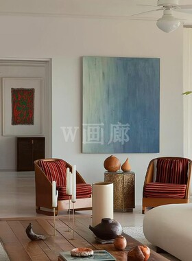 现代简约轻奢玄关挂画设计师推荐玄关走廊高级感别墅复古抽象挂画