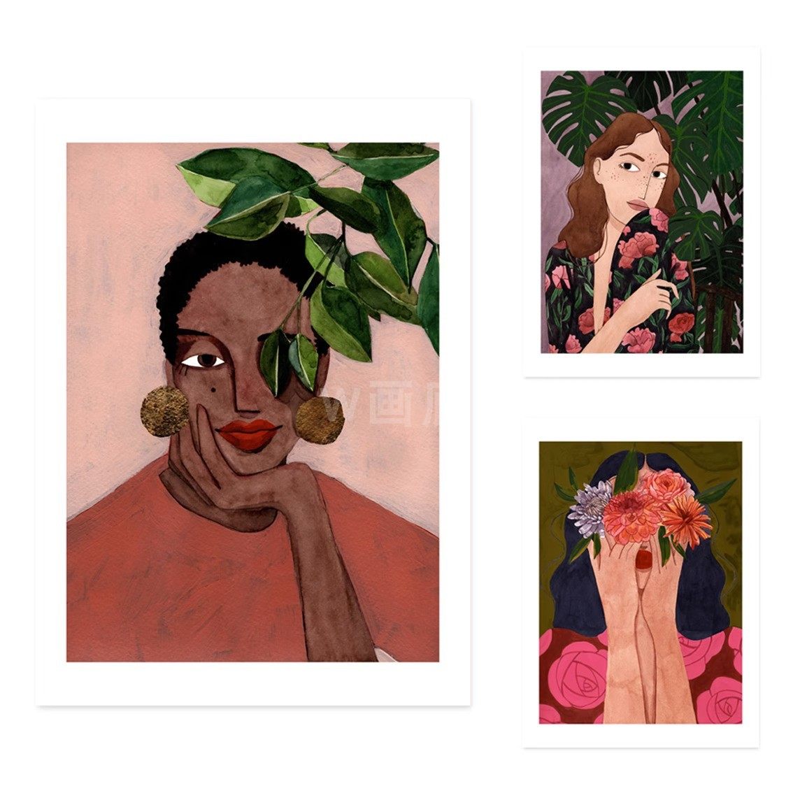 巴西艺术家Brunna Mancini女性主题海报直播间个性挂画北欧装饰画