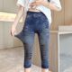 运动仿牛仔七分裤 胖mm夏季 高腰显瘦收腹弹力大码 女外穿打底裤 薄款