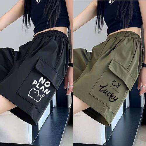 胖mm美式潮流工装短裤男女生
