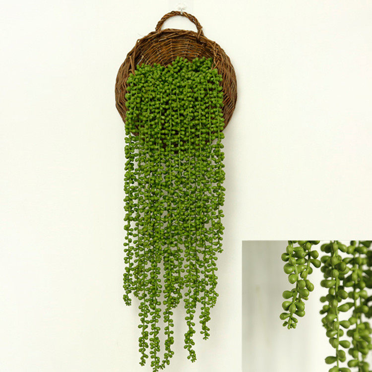 仿真3叉情人泪垂吊兰佛珠多肉植物吊篮塑料假花藤条绿植墙面装饰在类目 家居饰品, 花瓶/花器/仿真花/仿真饰品, 仿真花/假花中 - 来自Buy2taobao.com提供专业的淘宝代购服务