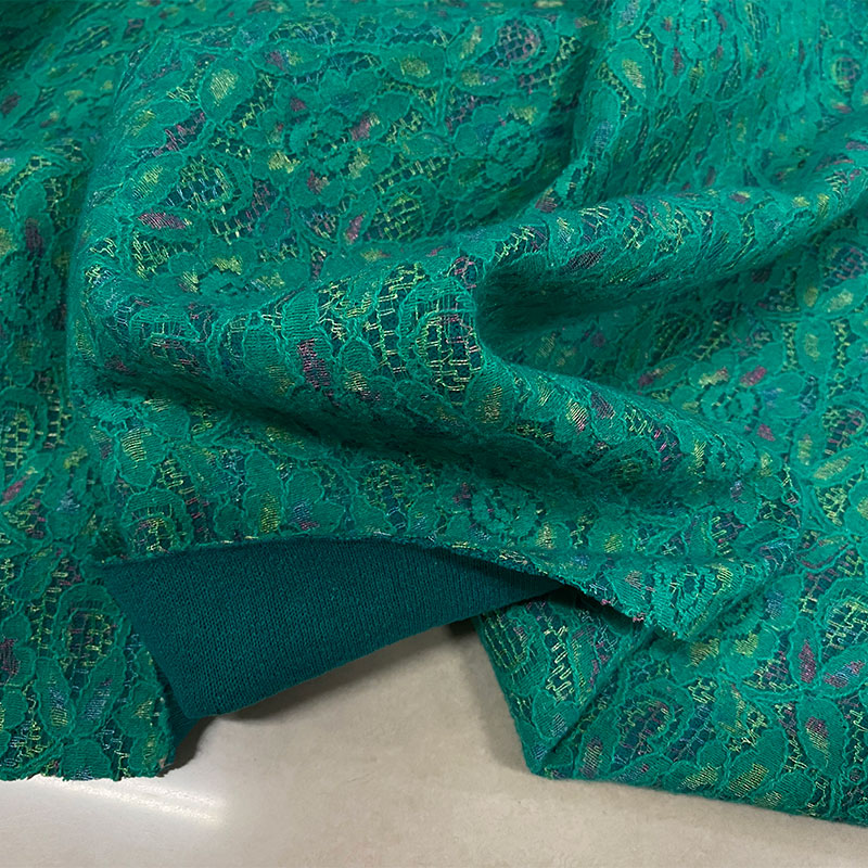 蕾丝复合针织羊毛连衣裙外套面料