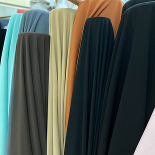 进口重磅黑色乱麻麻纱裤子西服套装面料细腻柔软坠垂抗皱挺阔面料