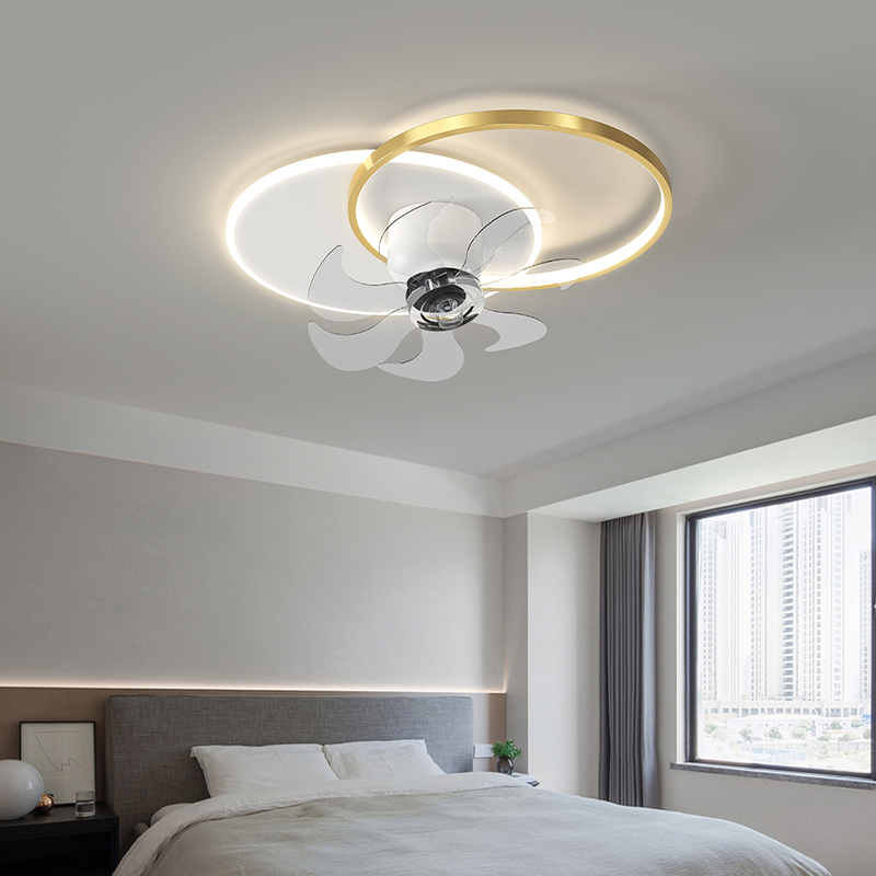 卧室风扇灯现代简约智能变频