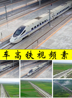 动车高铁高速列车火车奔驶在祖国大地上中国铁路交通发展视频素材