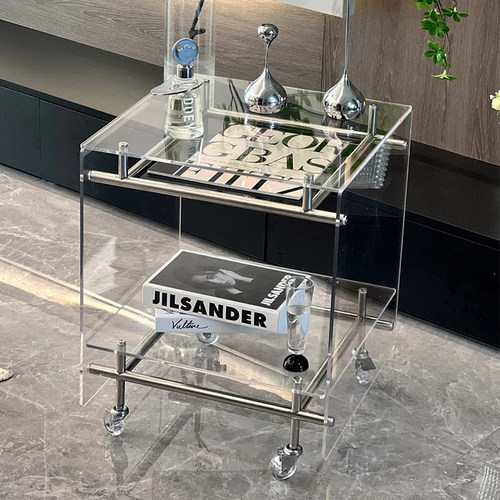 复古网红ins风透明亚克力小推车