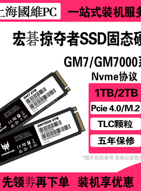 宏碁掠夺者SSD固态硬盘GM7 GM7000 512G 1TB 2TB NVME全新盒装M.2