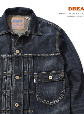 #DBEA[denim type-1]复古落色古着赤耳初代牛仔夹克LVC506xx外套