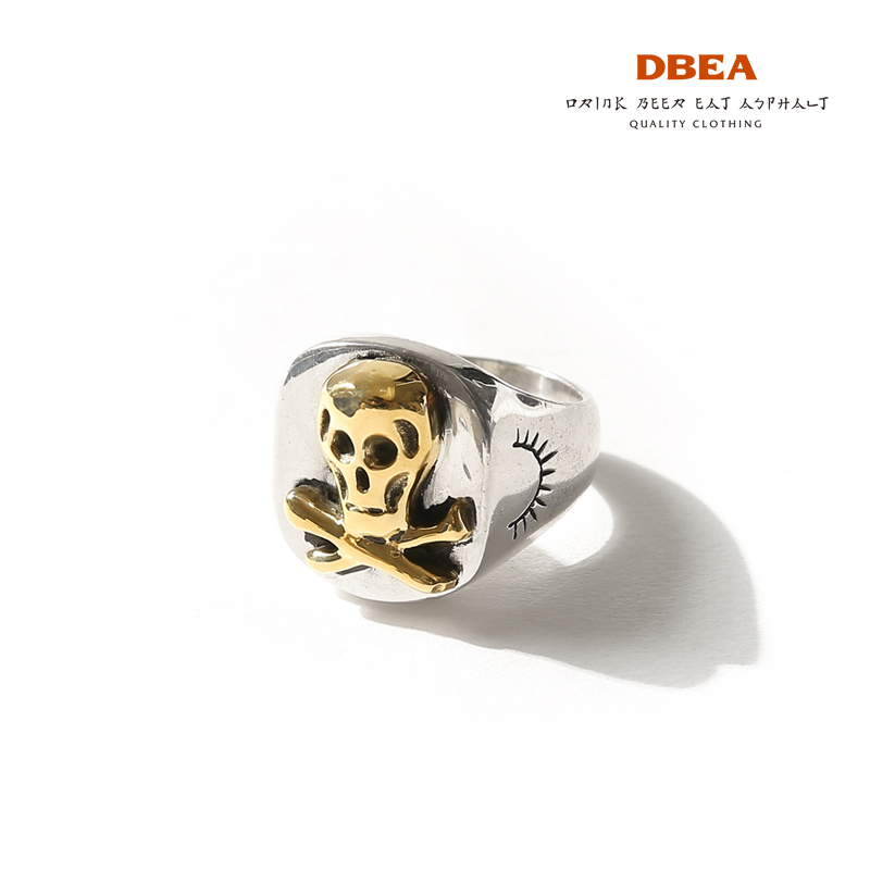 墨西哥银饰街头风格骷髅黄铜电镀