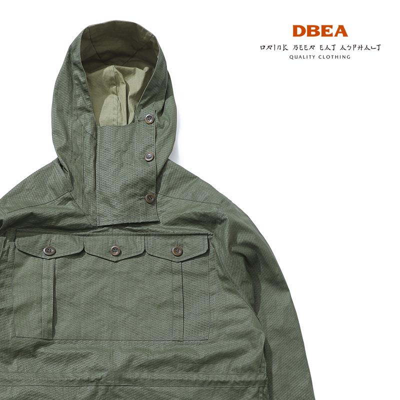 军事套头防水涂层冲锋衣