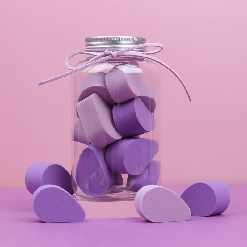 水滴紫色化妆海绵块粉扑