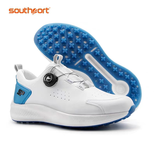 高尔夫正品球鞋旋钮扣鞋带运动男鞋防水透气减震防滑高尔夫鞋白色