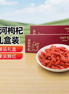 【新疆特产】大漠旋律精河枸杞礼盒450g大颗粒果圆肉厚冲泡茶即食