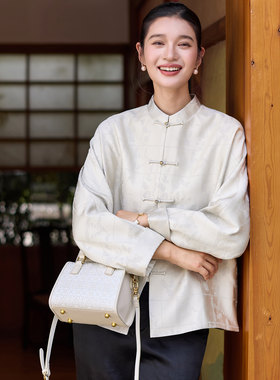 菲伊唐秋提花面料单衣女上衣外套