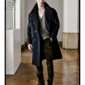 巴洛克军风冬装 羊绒大衣呢子风衣外套加厚多色山羊毛夹克定制男装