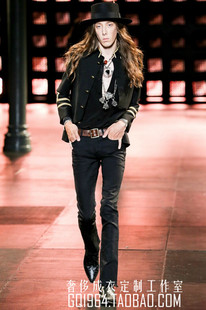 英伦风宫廷复古春装小西服刺绣外套GD同款外套定制圆领夹克秋装男