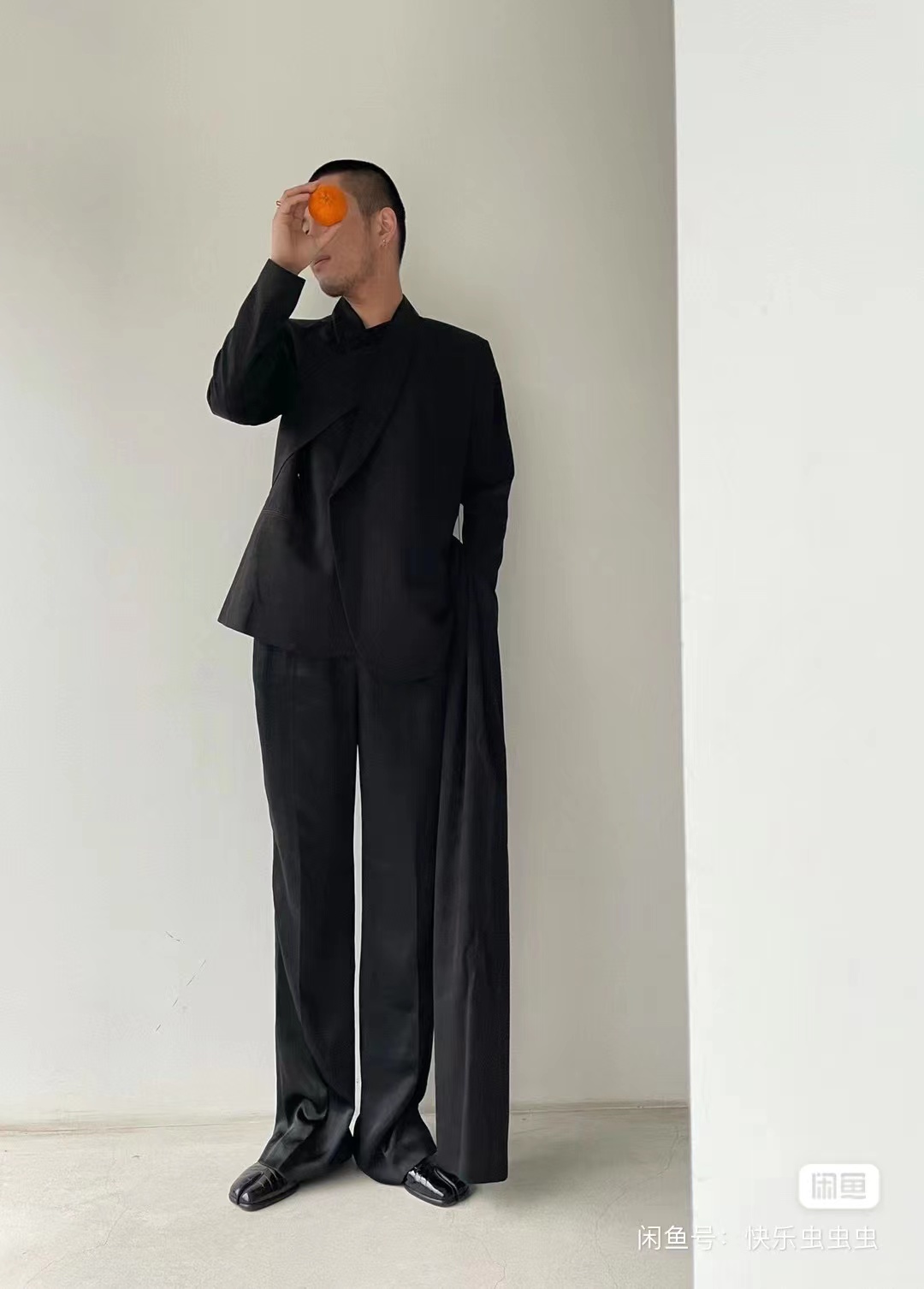 定制绑带青果领宴会礼服提花西装