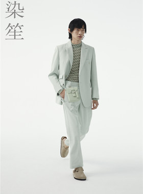 新品浅绿色免烫外套定制秋季西服