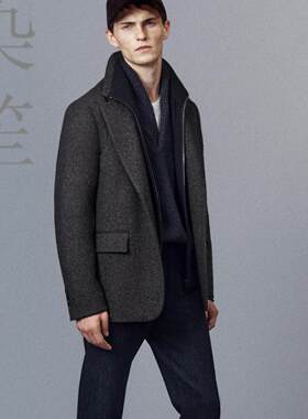秋冬厚山羊绒西服简约西装定制