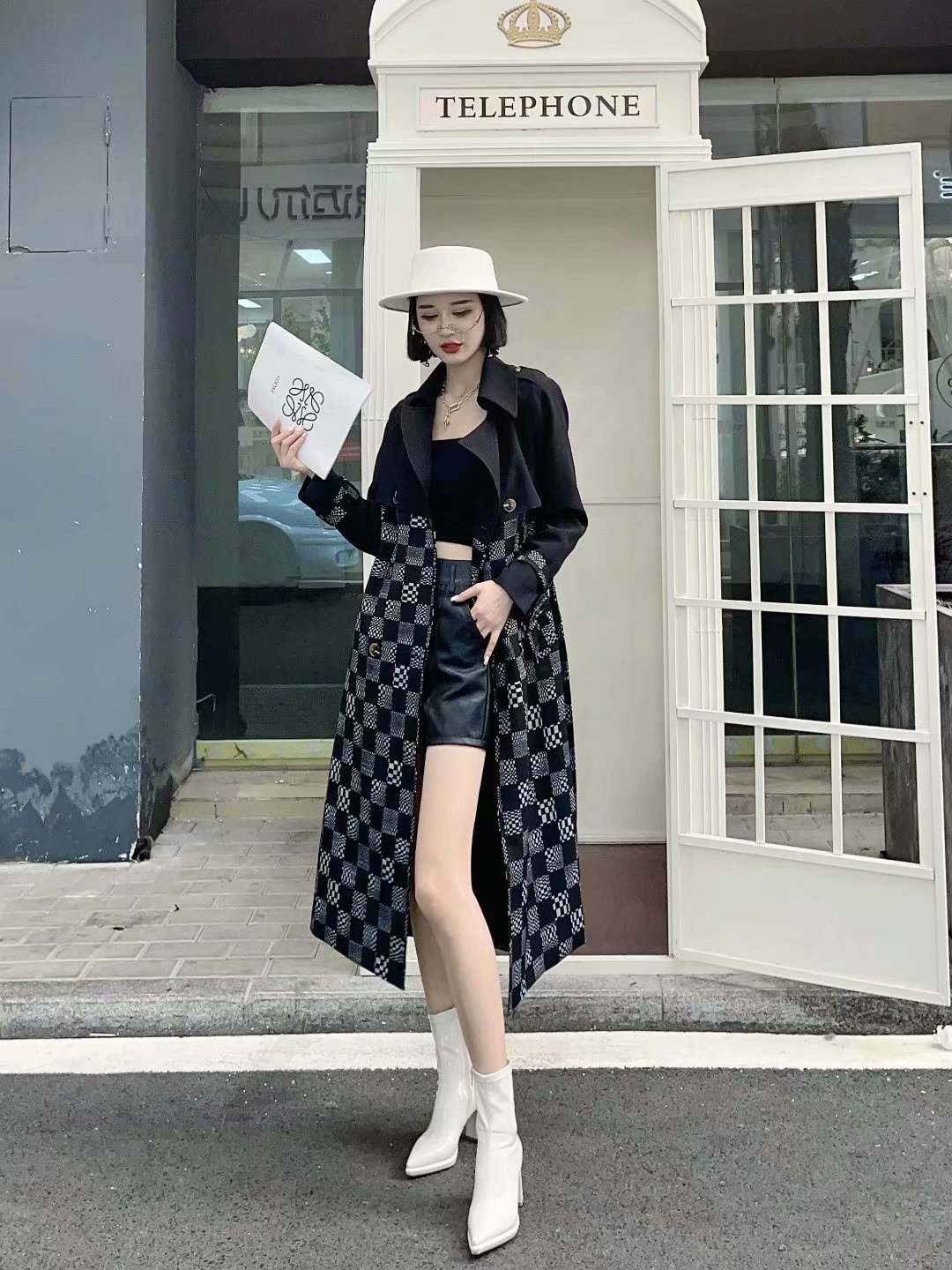 现货今年流行风衣2021秋季新款中长款外套气质女神范英伦风,女装风衣,潮品会