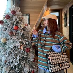 点缀单调冬天 nosce「12.9晚20点上新」彩色条纹 temet