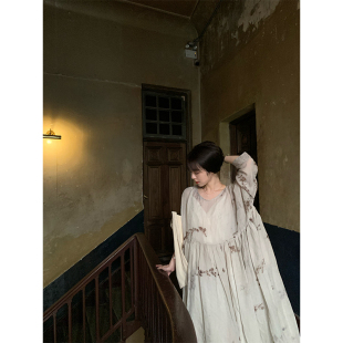 枯枝 原598 植物印染天丝苎麻绉顺垂感蓬蓬 不退换 年末清仓