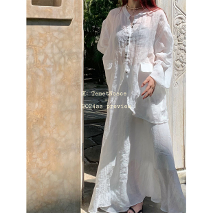 轻薄透气苎麻天丝松弛感大衬衫 流绪微梦 nosce 原创设计 temet