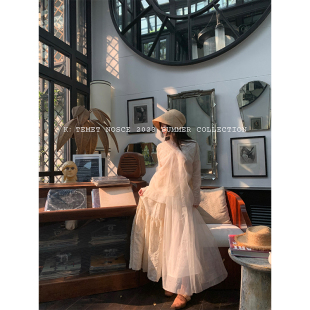 temet 宽松仙女套装 nosce 刺绣拼接真丝 古布拼接套装