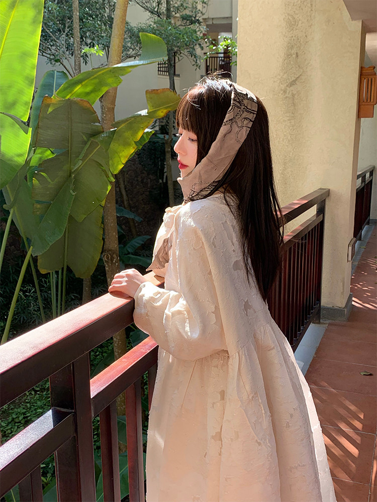 k:temet nosce  神明少女真丝欧根纱蓬蓬裙宽松设计感公主连衣裙
