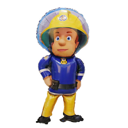 Fireman Sam消防员山姆气球生日派对装饰男孩周岁宴会学校布置