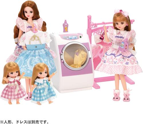 日本TAKARA TOMY多美卡LICCA丽佳娃娃电动滚筒洗衣机过家家玩具