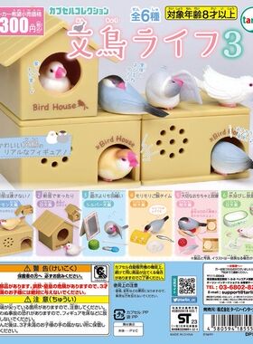 现货 日本正版Epoch 文鸟的生活P3 迷你鸟窝 小鸟饲养 扭蛋