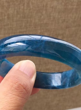 巴西天然海蓝宝魔鬼蓝色手镯