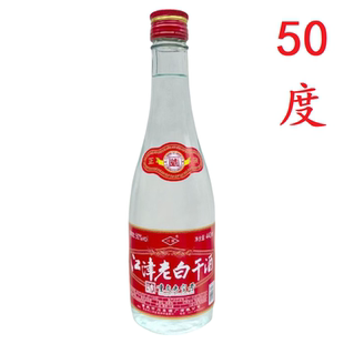 重庆白酒 江津老白干50度440ml瓶装高梁酒清香型泡药酒高度固态法