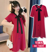 套装 大码 时尚 孕妇夏装 款 外出哺乳裙子夏款 上衣潮妈雪纺连衣裙夏季
