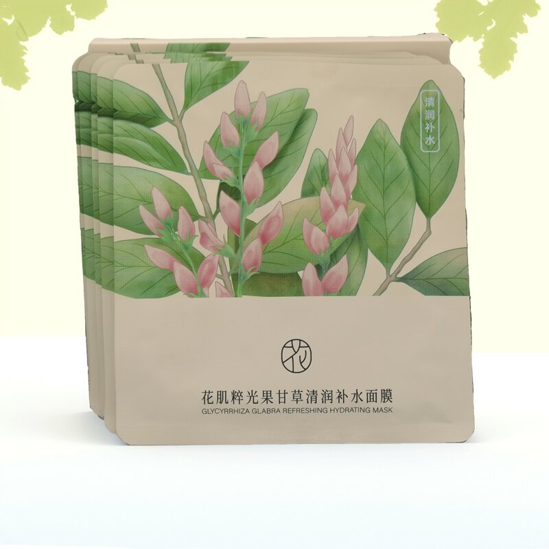 花肌粹光果甘草清润补水面膜保湿补水提亮肤色舒缓肌肤面膜贴