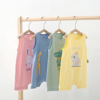 婴儿连体衣薄款2025新款夏季儿童连体睡衣可爱男女宝宝哈衣爬爬服