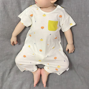 莫代尔儿童连体睡衣男童女童宝宝夏季薄款小童防踢睡袋婴儿空调服