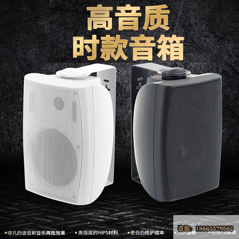 公共广播会议系统20W/30W/40W/60W时款壁挂音箱MS-206/4/5/6/8