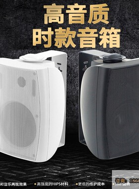 公共广播会议系统20W/30W/40W/60W时款壁挂音箱MS-206/4/5/6/8