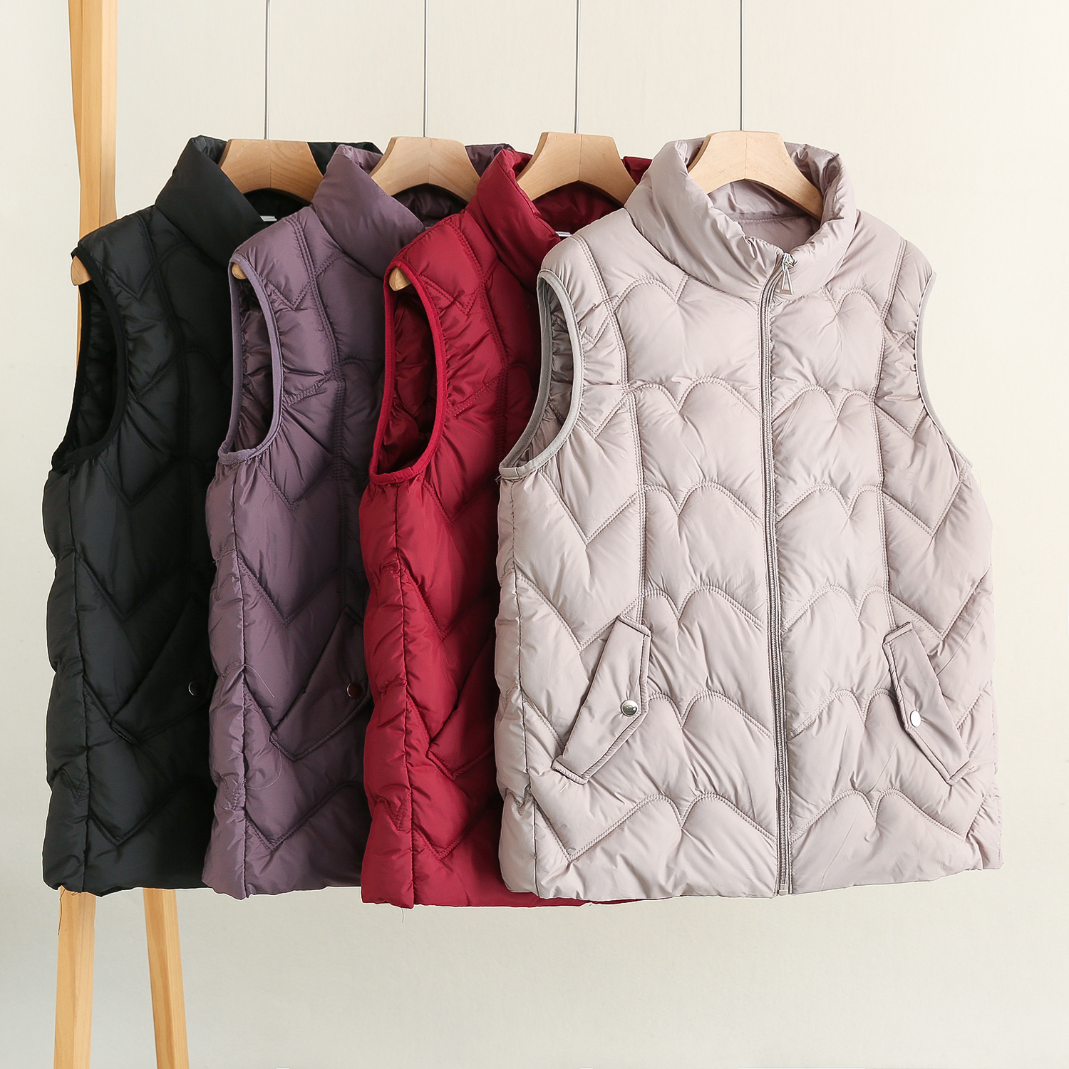 棉马甲拉链马夹常规羽绒棉加厚