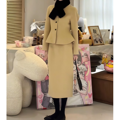 高级感优雅小香风女士通勤套装裙