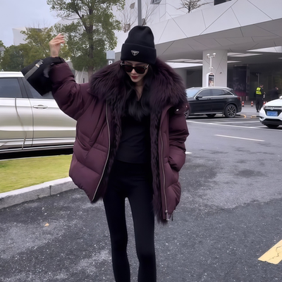 2025年冬季新款大毛领羽绒服外套