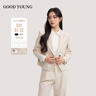 公务员通勤面试修身 GOOD 女职业正装 套装 显瘦西服上衣女 YOUNG西装