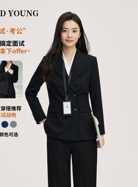GOOD YOUNG正装面试外套女士春职业考研复试穿搭高级感西装套装